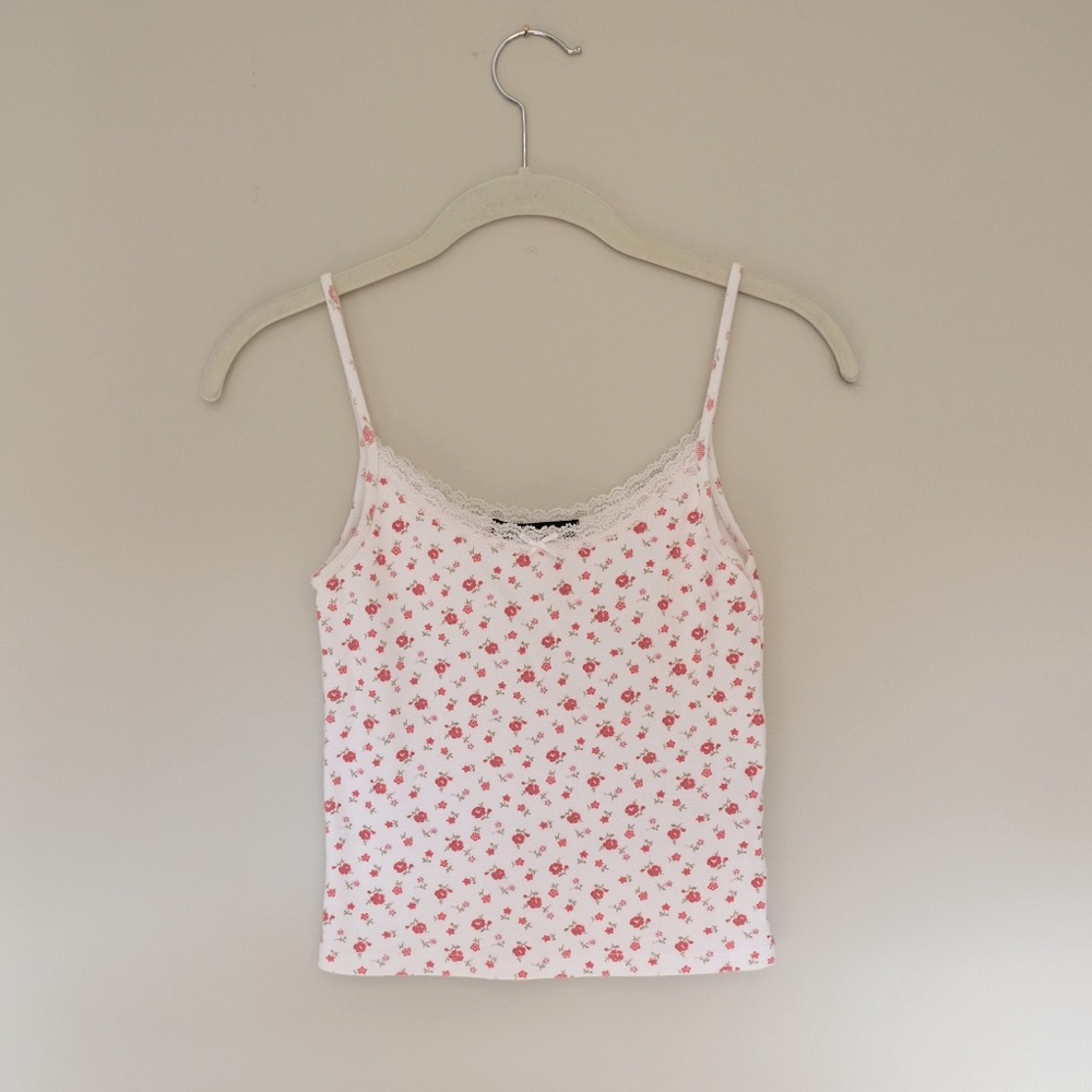 Brandy Melville Lace Floral Tank